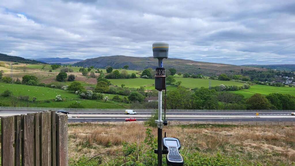 GNSS equipment used for professional GPS land surveying in South Wales